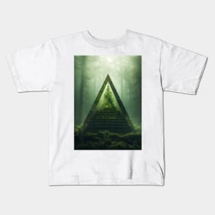 Surreal Pyramid Temple of Nature Kids T-Shirt